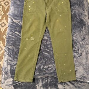 SHEIN Olive Green Slim Straight Men’s Jeans
